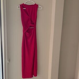 SHEIN Vibrant Pink Backless Dress